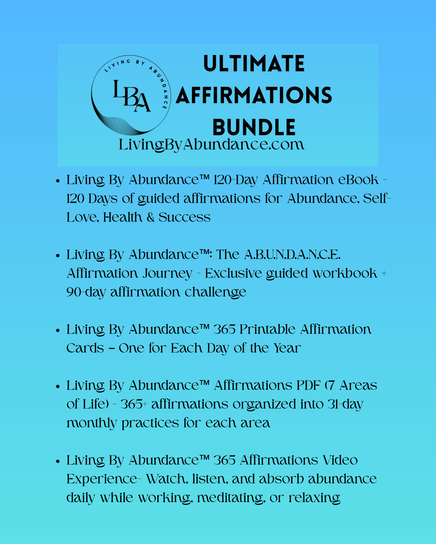 Living By Abundance™ Ultimate Affirmations Bundle