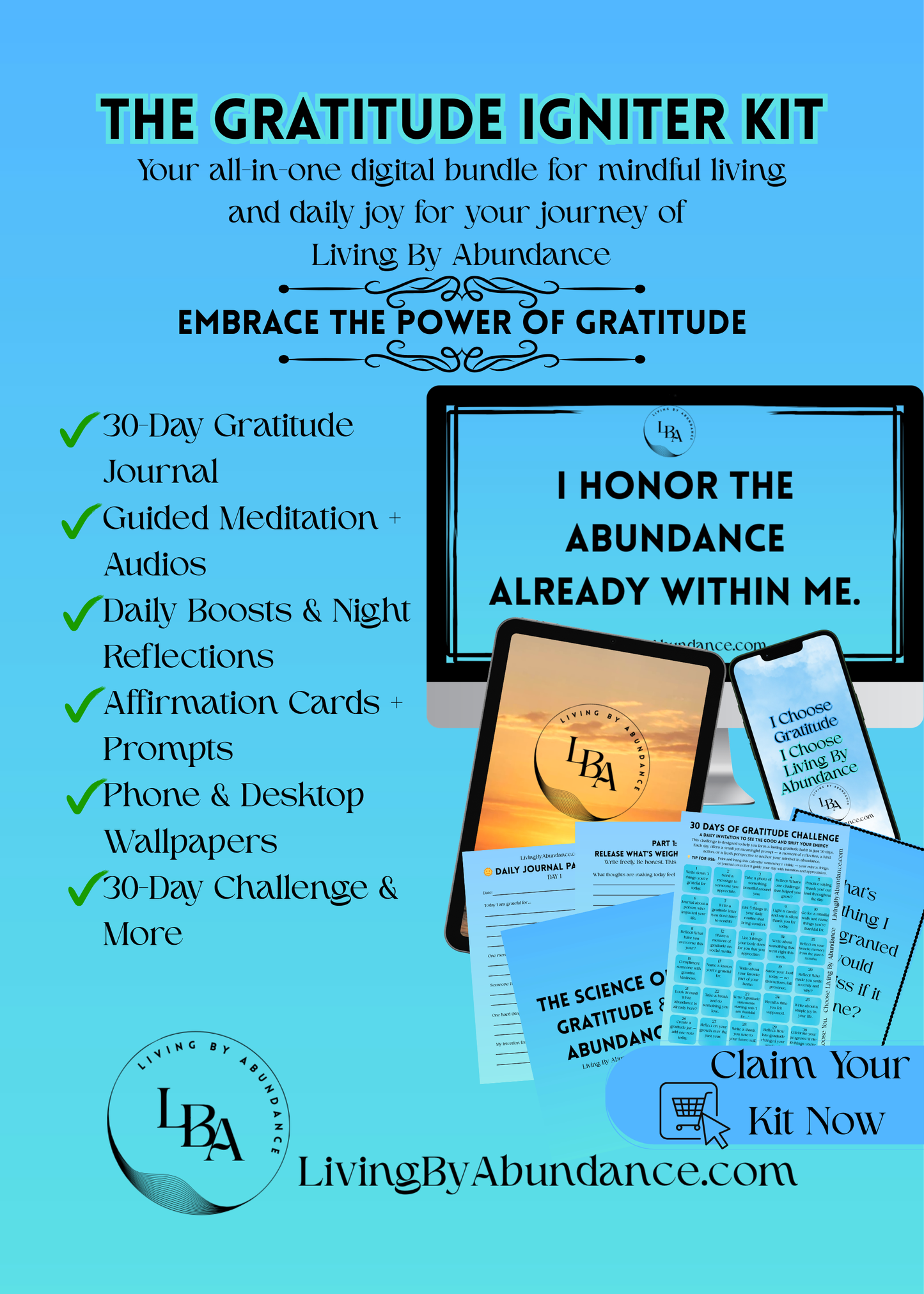 Living By Abundance™ The Gratitude Igniter Kit